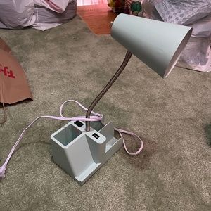 Lamp W/ Phone Charging Port and Pencil Holder